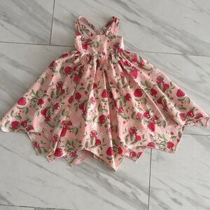 Strawberry Print Pink Dress